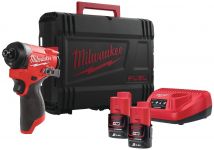 Гвинтоверт ударний акумуляторний Milwaukee M12 FID2-202X 12В АКБ 2х2А·год 0-4000об/хв 170Нм 1/4" ЗП C12C жилет кейс