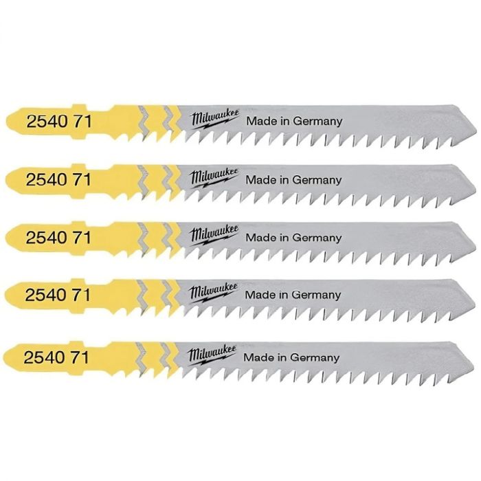 Полотно пиляльне для лобзика Milwaukee T111C , по дереву, крок зуба 3ммх75мм, 5шт