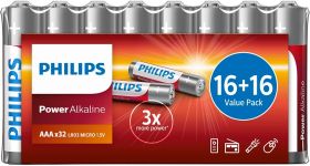 Батарейка Philips Power Alkaline AAA лужна. плівка, 32 шт