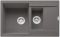 Кухонна мийка Franke Maris, фраграніт, прямокут., з крилом, 780х500х200мм, чаша-2, накладна, сірий камінь