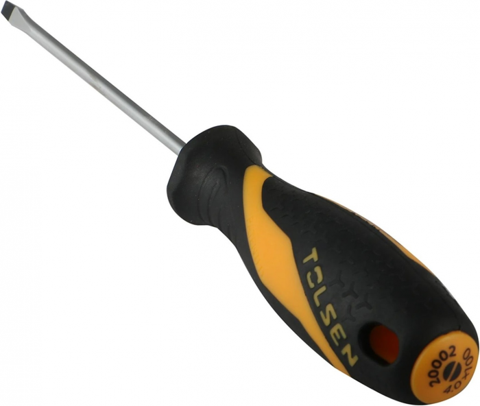 Викрутка Tolsen Ерго плоска, SL4x100мм, сталь CrV