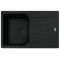 Мийка кухонна Franke Urban, фраграніт, прямокутник, з крилом, 780х500х220мм, чаша - 1, врізна, оборотна, UBG 611-78, чорний матовий