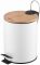 Відро для сміття Ardesto Minimalism з педаллю, 3л, метал, пластик, бамбук, білий