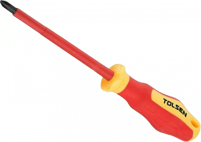Викрутка Tolsen Профі хрестова, діелектрична, РН1х80мм