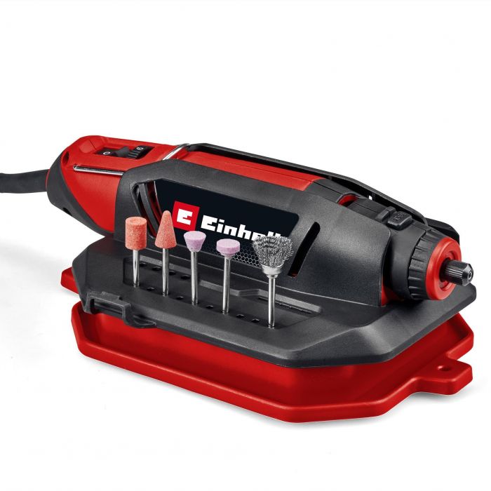 Шліфувально-гравірувальний пристрій Einhell TC-MT 150 E, 150 Вт, 10000-35000 об/хв, гнучкий вал, набір насадок, 0,56 кг