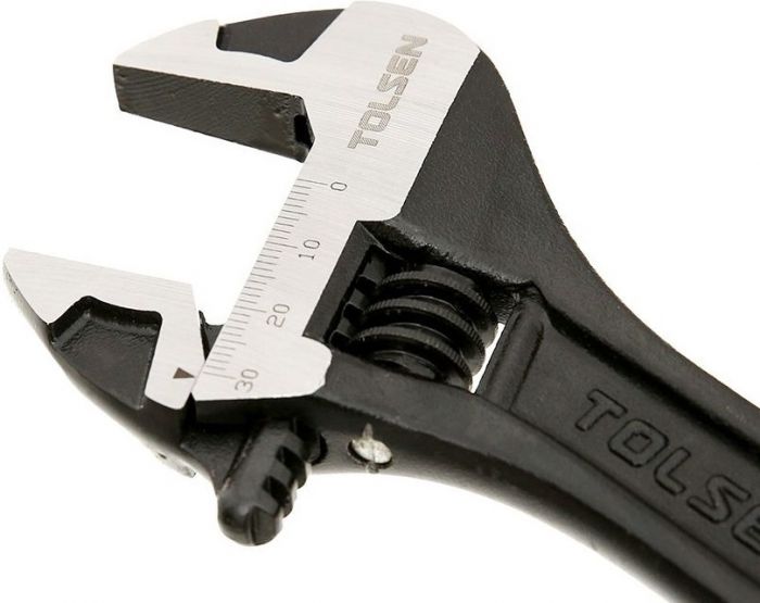 Ключ розвідний Tolsen Профі, робочий діапазон 0-30мм, 250мм, CrV