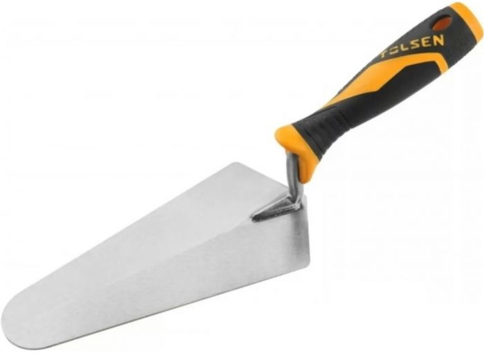 Кельма Tolsen трикутна, 1.4мм, 200мм, резинове руків'я, метал