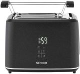 Тостер Sencor 1080Вт, підігрів, розморожування, сенс. керування, LED, пластик, чорний
