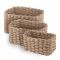 Набір кошиків плетених для зберігання Ardesto Prestigio (3.3/2.2/1.4л), 3 предмети, паперовий шпагат, бежевий