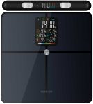 Ваги Sencor підлогові діагностичні, 180кг, підсвіч., дисплея, підкл. до смартфону, 4хAAA, скло, темно-синій