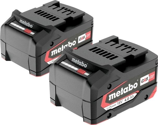 Набір акумулятора та зарядного пристрою Metabo 18В 2х4А·год, ЗП ASC55