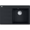 Мийка кухонна Franke Centro, фраграніт, прямокутник, з крилом зліва, 780х500х200мм, чаша - 1, врізна, CNG 611-78 TL , чорний матовий