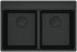 Мийка кухонна Franke Maris, фраграніт, прямокутник, без крила, 760х510х200мм, чаша - 2, врізна, MRG 620 TL, чорний матовий