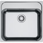 Мийка кухонна Franke Smart, нерж.сталь, прямокутник, без крила, 500х400мм, чаша - 1, монтаж врівень, SRX 210-50 TL, нерж поліров.