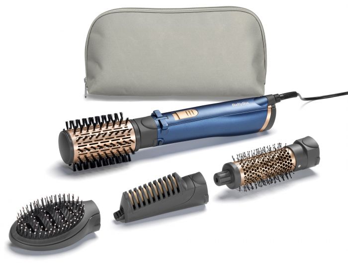 Фен-щітка Babyliss Style Pro, 1000Вт, 2 режими, іоніз-я, хол. Обдув, чохол для зберігання, кераміка, синій