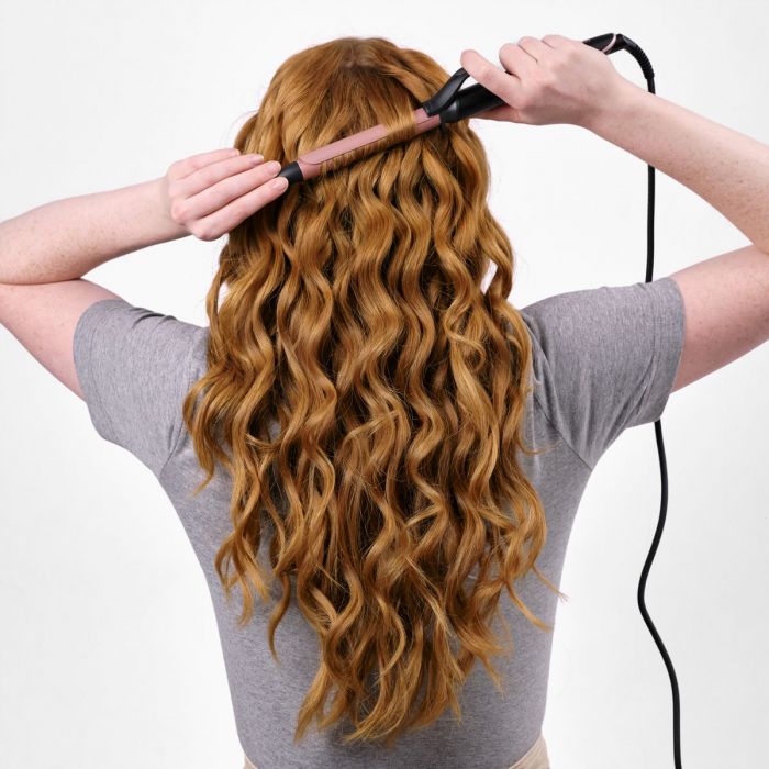 Плойка Babyliss, 37Вт, темп.режимів-6, D -19mm, 160-210С,  термо килимок, кварц, кераміка, чорно-рожевий