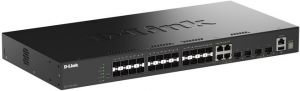 Комутатор D-Link DGS-1530-28SC 20xSFP, 4xSFP+/10GE, Керований, L3