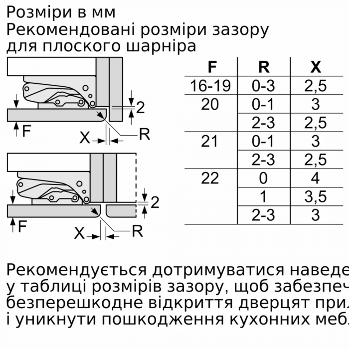 Холодильник Bosch вбудований з нижн. мороз., 194х71х55, xолод.відд.-284л, мороз.відд.-98л, 2дв., NF, білий