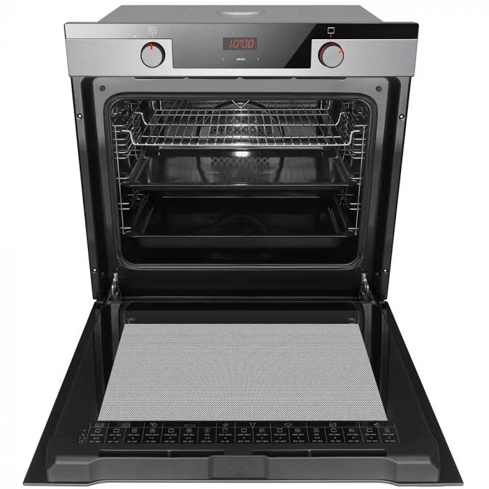 Духовка електр. Hansa, 60см, 77л, A,  гриль, емаль легкого очищення, диспл., нержавіюча сталь
