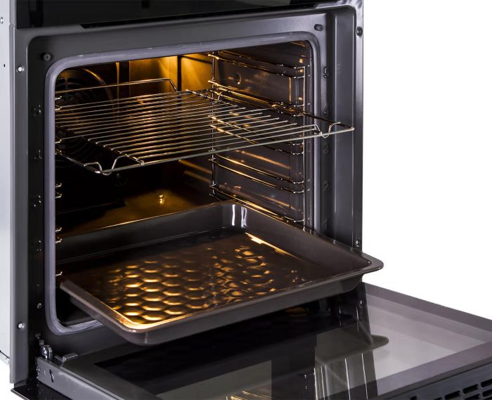 Духовка электр. Hansa, 60см, 65л, A,  гриль, емаль легкого очищення, диспл., чорний