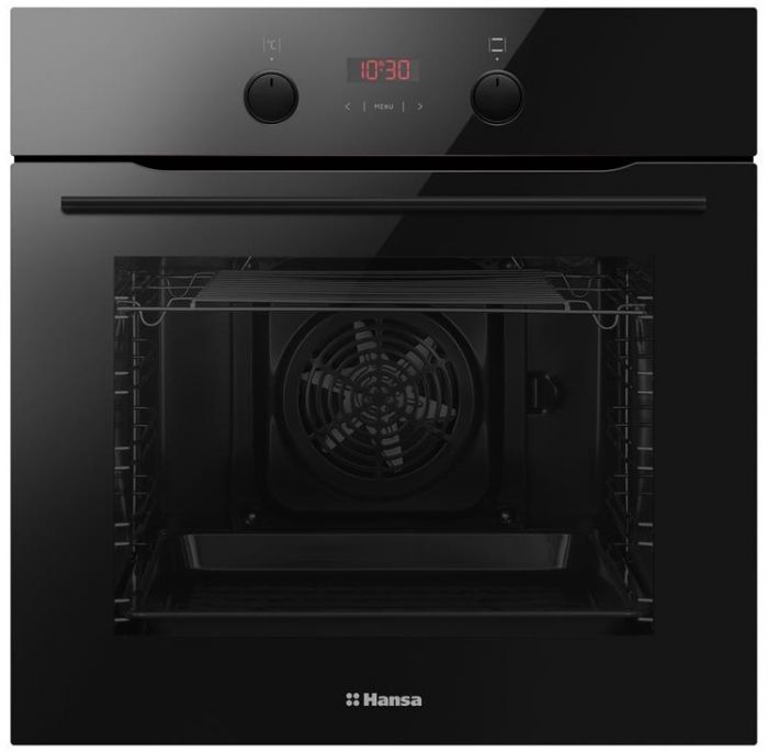 Духовка электр. Hansa, 60см, 65л, A,  гриль, емаль легкого очищення, диспл., чорний