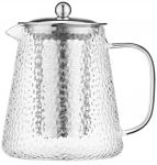 Заварник Ardesto Gemini 950мл, боросилікатне скло, нержавіюча сталь, прозорий