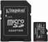 Карта пам'яті Kingston microSD  256GB C10 UHS-I A1 V10 R150MB/s + SD