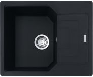 Мийка кухонна Franke Urban, фраграніт, прямокутник, з крилом, 620х500х220мм, чаша - 1, врізна, оборотна, UBG 611-62, чорний матовий