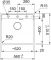 Мийка кухонна Franke Maris, фраграніт, прямокутник, без крила, 560х510х200мм, чаша - 1, врізна, MRG 610-52 TL, чорний матовий