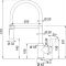 Змішувач для кухні Franke Lina L Shape, довж.виливу - 218мм, душ, поворотний, 1важіль, чорний матовий