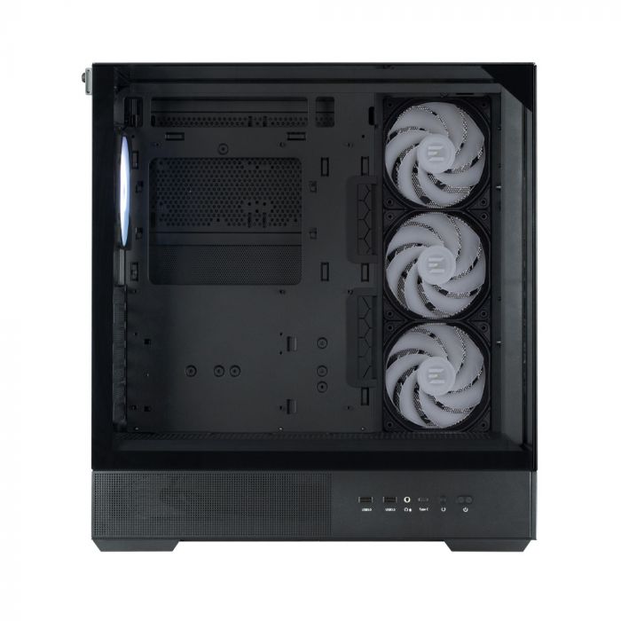 Корпус Zalman P40 Prism Plus без БЖ, 2xUSB3.0, 1x Type C, 3x120мм ARGB Reverse,  1x120мм ARGB, VGA 420мм, LCS ready, TG TG Side/Front/Top Panel, ATX, чорний