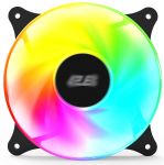 Корпусний вентилятор 2E GAMING Air Cool ACF120VRB-ARGB 120мм, 1200rpm, 4pin, 23dBa, reversed, чорний