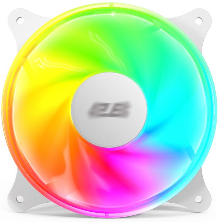 Корпусний вентилятор 2E GAMING Air Cool ACF120VRW-ARGB 120мм, 1200rpm, 4pin, 23dBa, reversed, чбілий