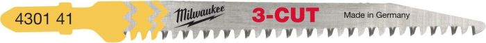 Полотно пиляльне для електролобзика Milwaukee T234X 3CUT по дереву, крок зуба 2.5ммх91мм, 5шт