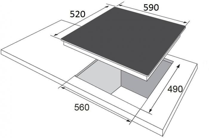 Комплект Hansa (духовка електрична + поверхня газ на склі), білий