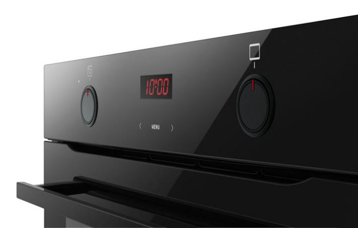 Духова шафа Hansa електрична, 77л, A, дисплей, конвекція, чорний