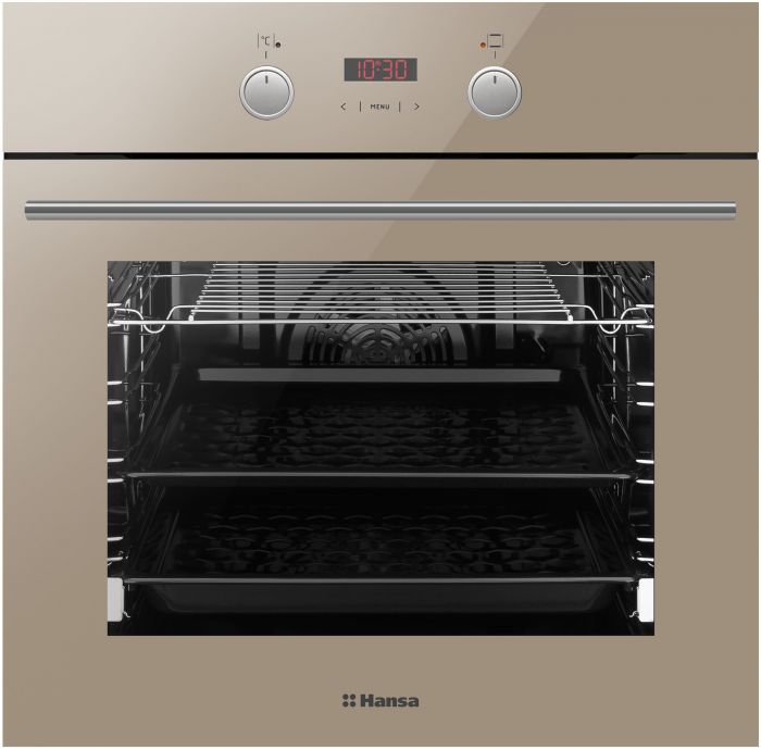 Духова шафа Hansa електрична, 65л, A, дисплей, конвекція, бежевий
