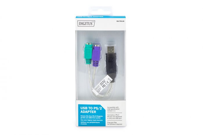 Адаптер DIGITUS USB 1.1 - 2xPS/2, M/F