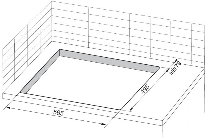 Варильна поверхня Hansa газова, 60см, чавун, нержавіюча сталь