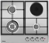 Варильна поверхня Hansa комбінована (3 газ + 1 електро), 60см, нержавіюча сталь