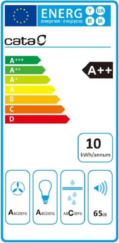 Витяжка Cata T-подібна, 60см, 1065м.куб/год, Legend 6000 xgbk, чорний