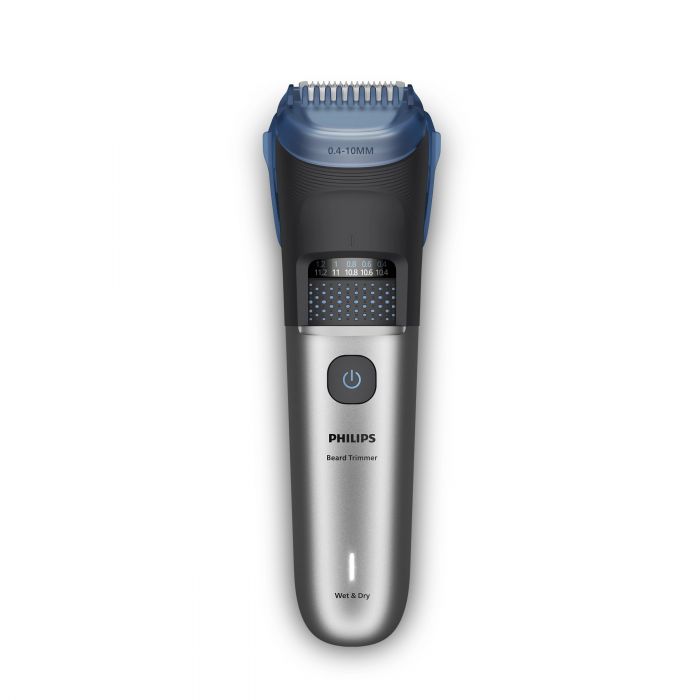 Тример Philips Series 7000, для бороди і вусів, акум., сталь, чорно-сріблястий