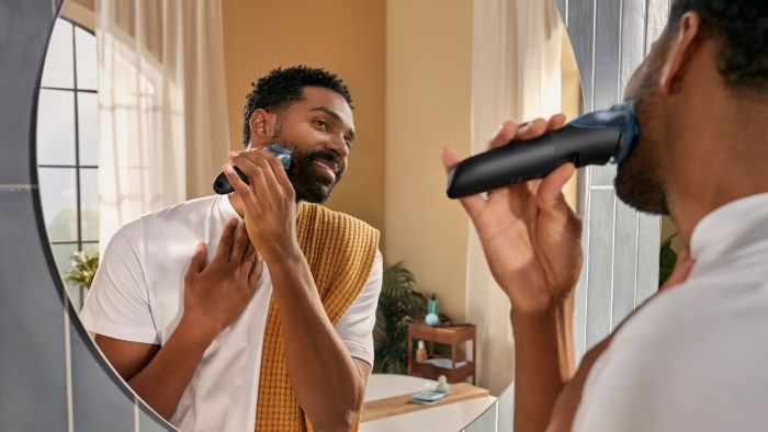 Тример Philips Series 5000, для бороди і вусів, акум., сталь, чорний
