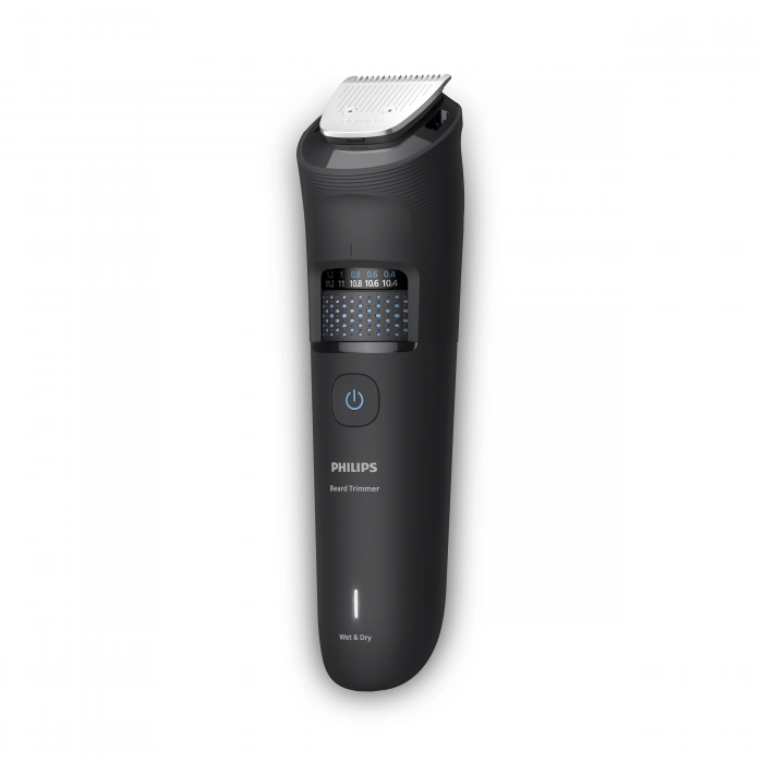 Тример Philips Series 5000, для бороди і вусів, акум., сталь, чорний