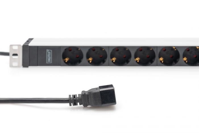 Пристрій розподілу електроживлення DIGITUS 1U, 8xSchuko, 16A, 250V, вилка C20