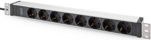 Пристрій розподілу електроживлення DIGITUS 1U, 8xSchuko, 16A, 250V, вилка C20
