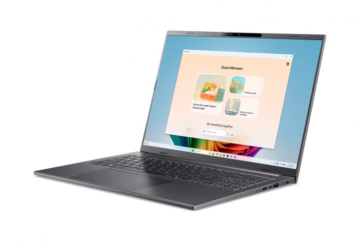 Ноутбук Acer Aspire 16 A16-11M 16" WUXGA IPS, Quallcomm X X1-26-100, 16GB, F512GB, UMA, Win11, сірий