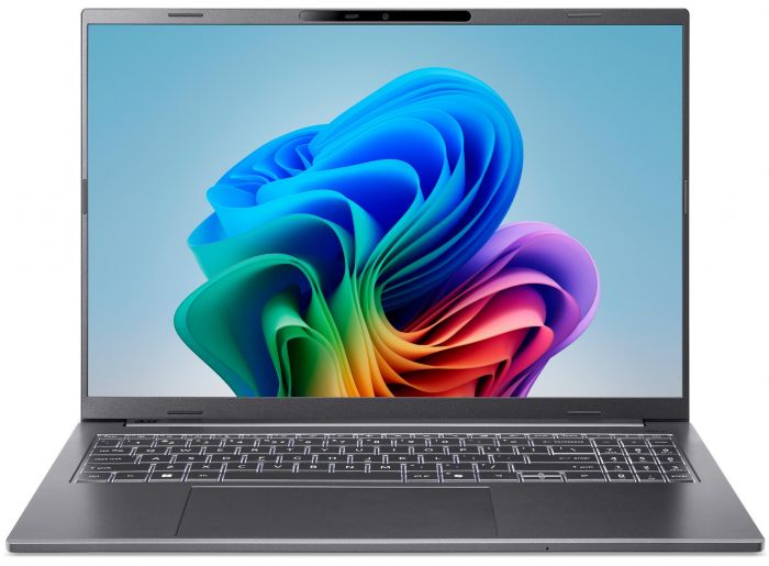 Ноутбук Acer Aspire 16 A16-11M 16" WUXGA IPS, Quallcomm X X1-26-100, 16GB, F512GB, UMA, Win11, сірий