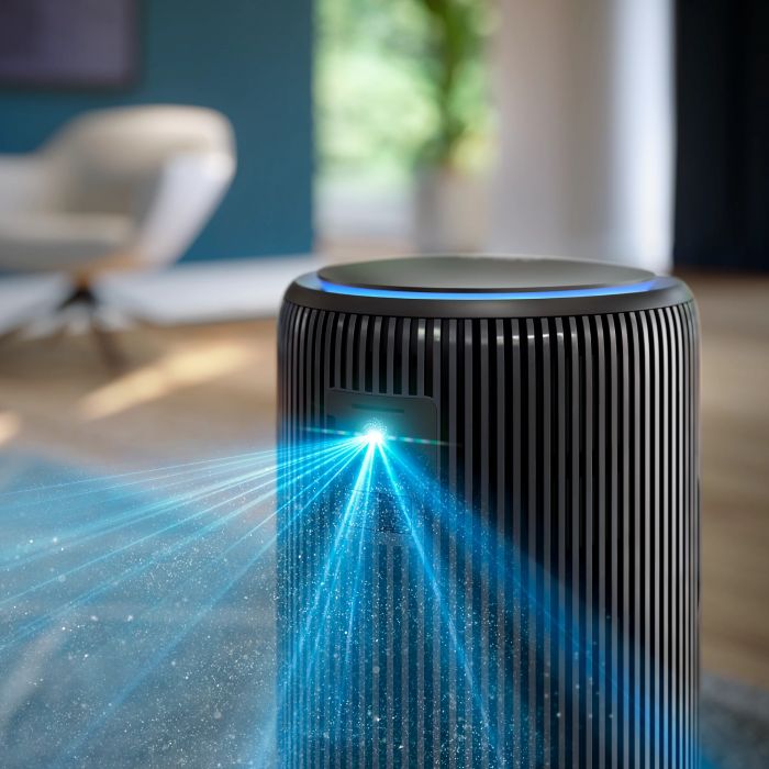 Очисник повітря Philips 2 в 1 PureProtect Water Series 3400, 78м2, 300м3/год, Nano, НЕРА,попередн.,угольний фільтр, Wi-Fi, датчик якості, температ,вологості, темно-сірий