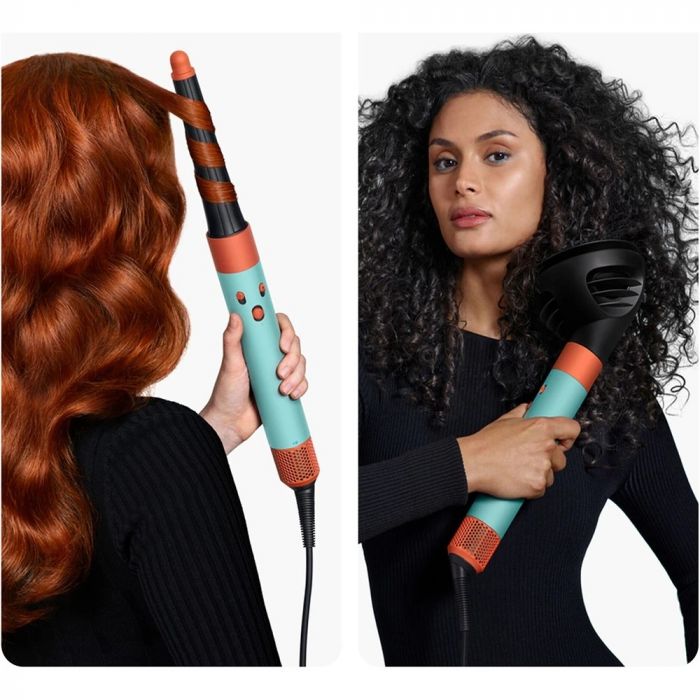 Стайлер Dyson Airwrap I.D. HS08 Curly/Coily Ceramic Patina/Topaz, 1300Вт, темп.режимів-3, D -30,40mm, насадок-6, кейс, кераміка, блакитно-мідний